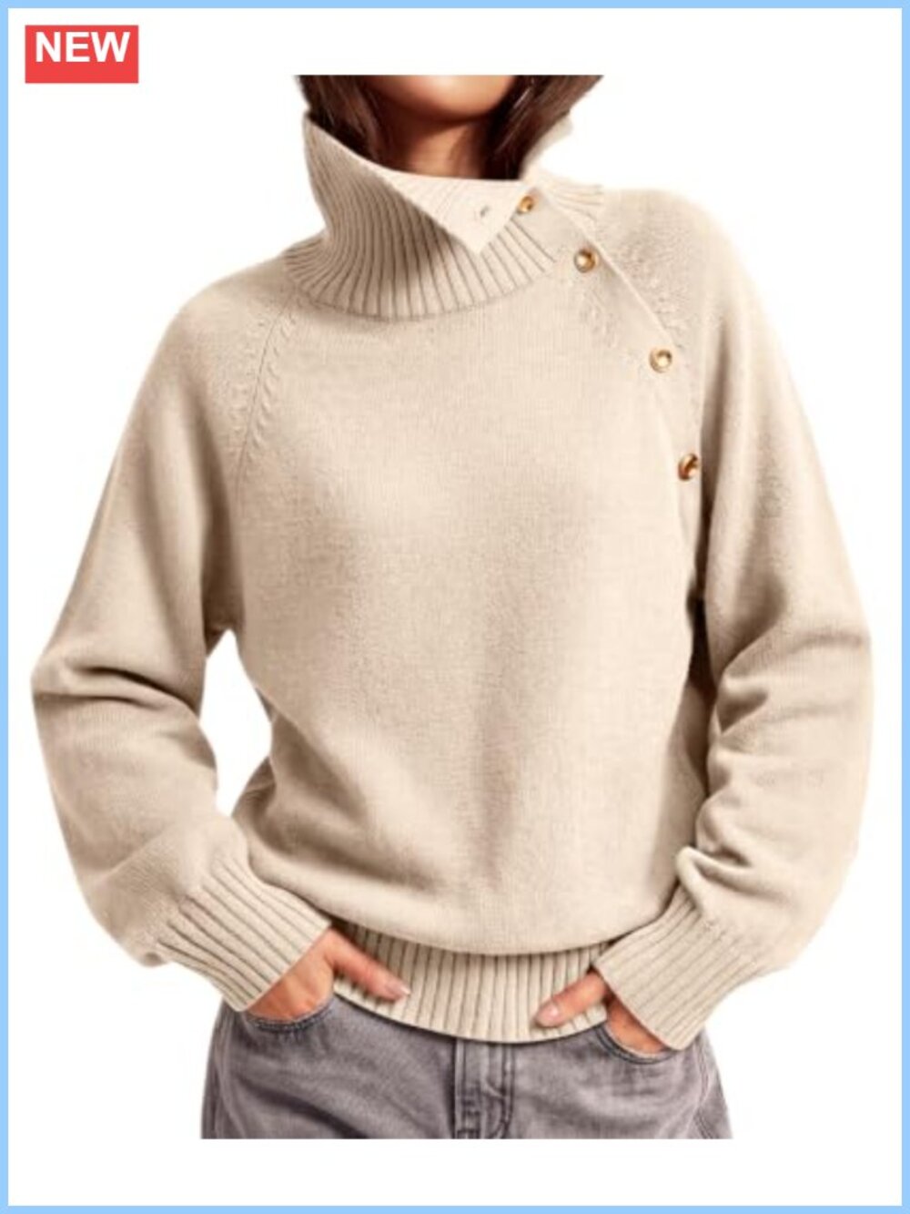Trendy Queen Womens Turtleneck Oversized Knit Pullover Sweater